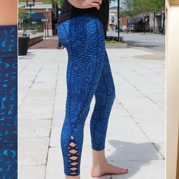 Lululemon Pure Practice Pant Leggings 25” Blue 6 High Waisted - Picture 2 of 11